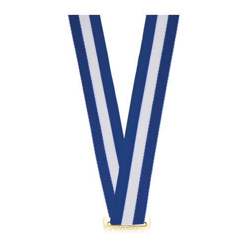лента для медалей синяя с белым