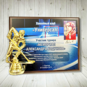 Плакетка турнир по хоккею